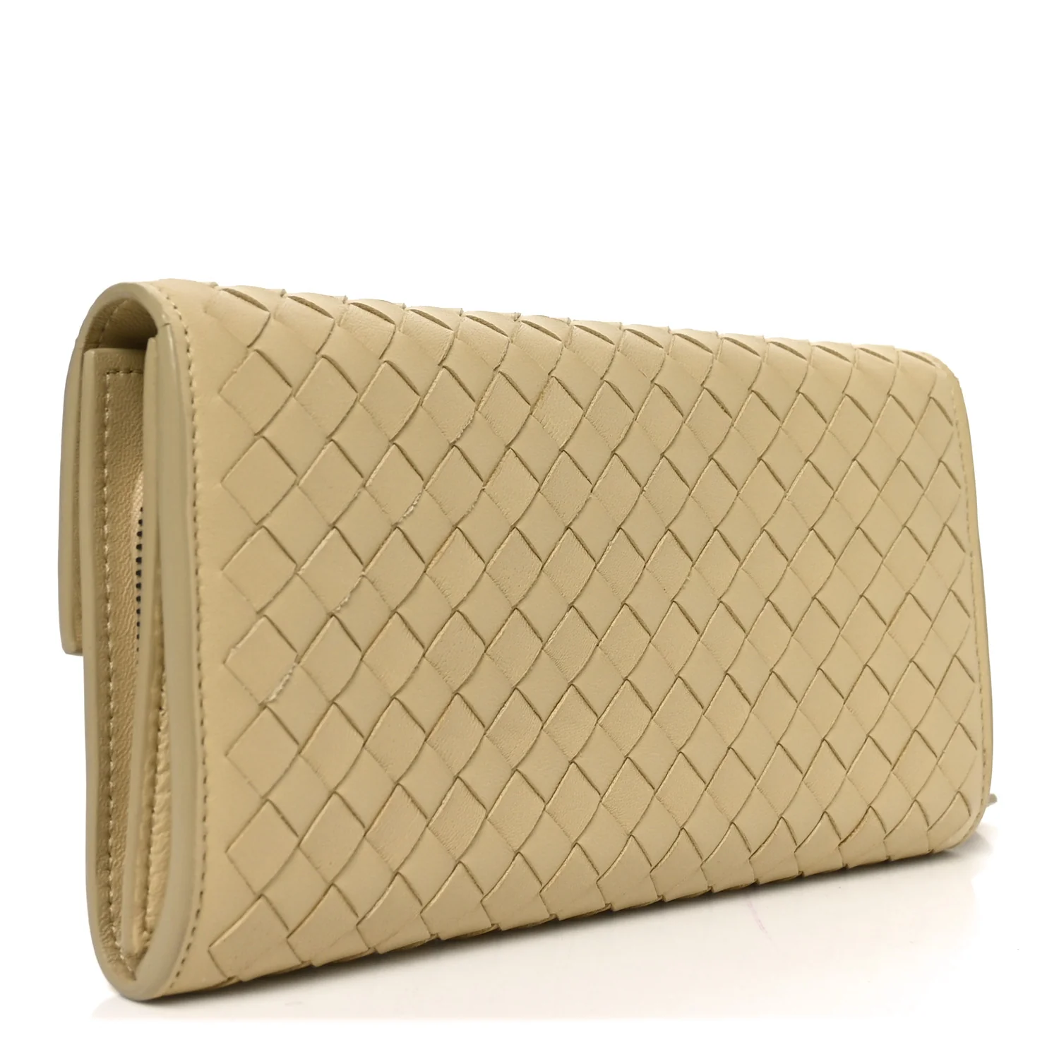Nappa Intrecciato Continental Flap Wallet New Sand - Image 3