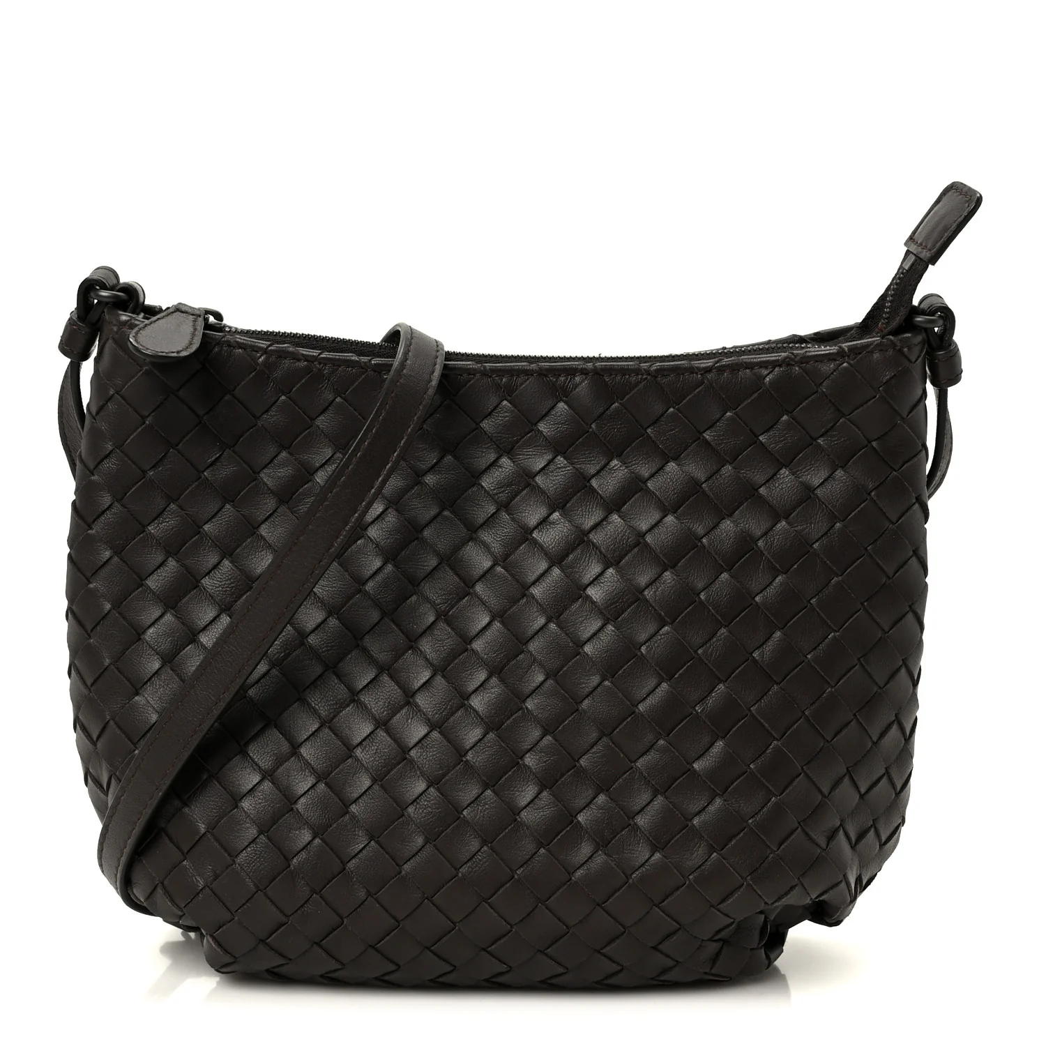 Nappa Intrecciato Crossbody Ebano