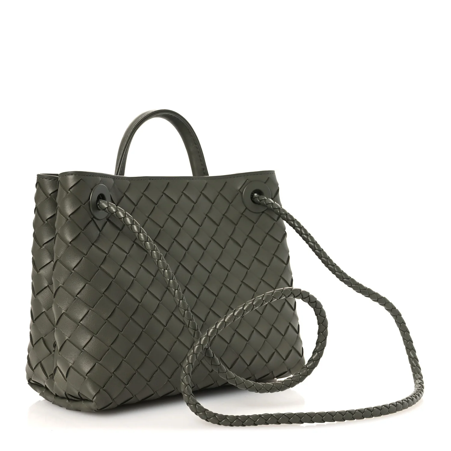 Nappa Intrecciato Small Andiamo Shoulder Bag Pickle - Image 3