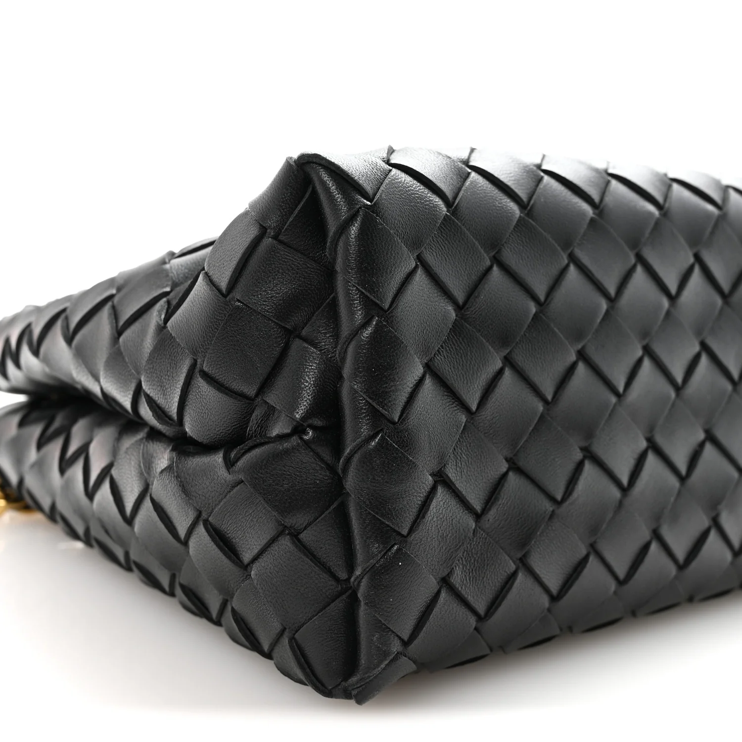 Nappa Intrecciato Small Andiamo With Chain Shoulder Bag Black - Image 8