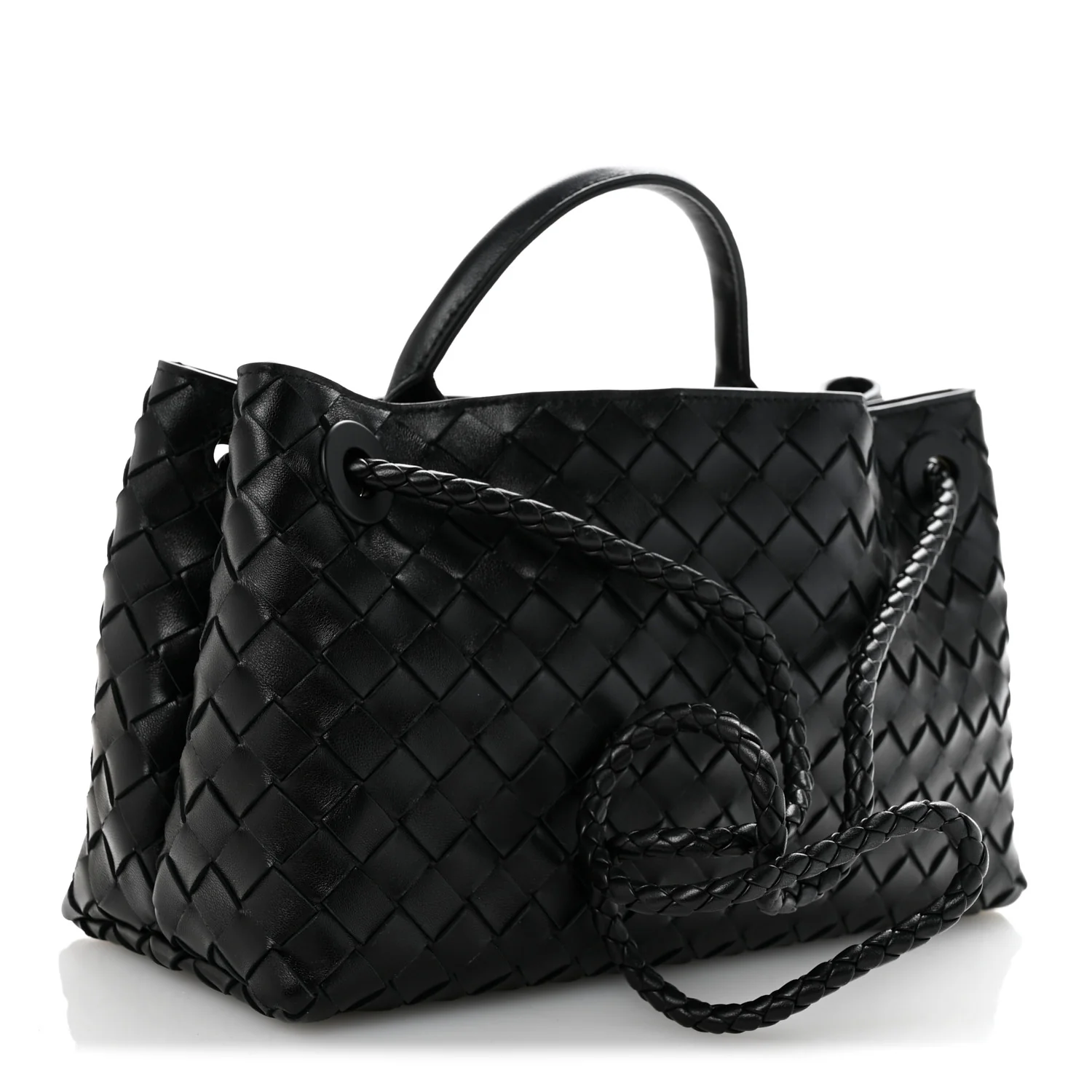 Nappa Intrecciato Small East West Andiamo Shoulder Bag Black - Image 3