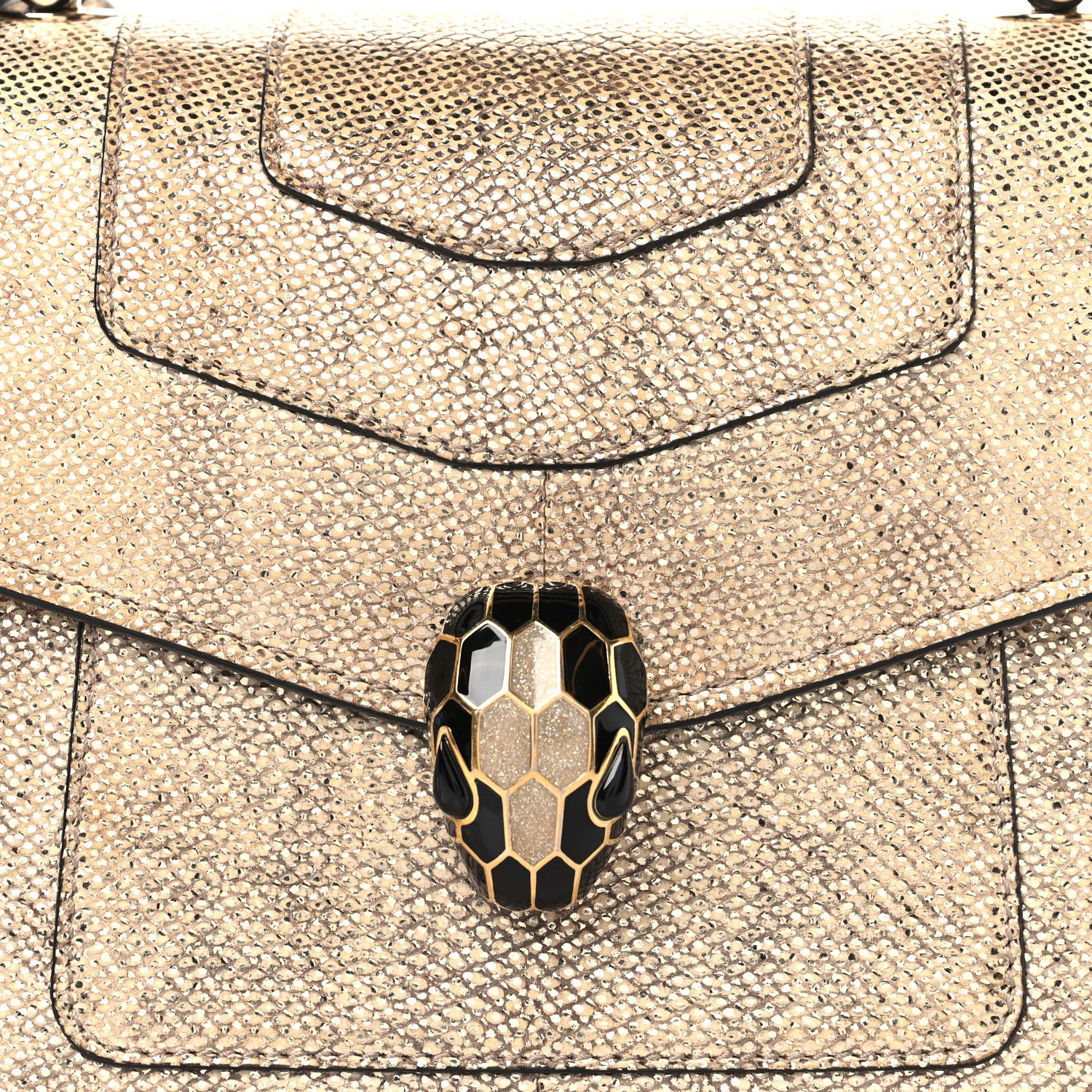 Metallic Karung Serpenti Forever Top Handle Gold - Image 6