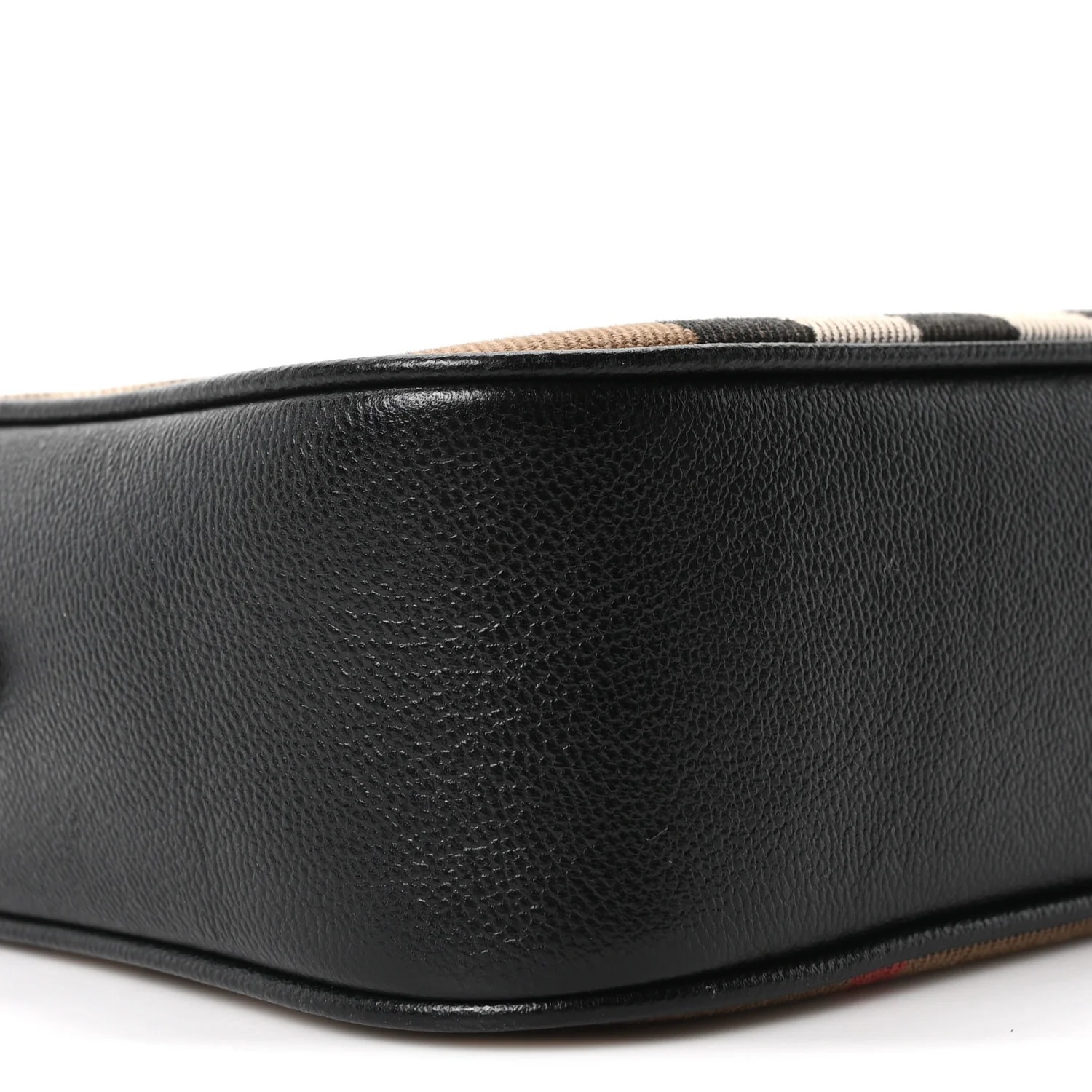 Giant Check Calfskin Large Camera Bag Black - Image 9