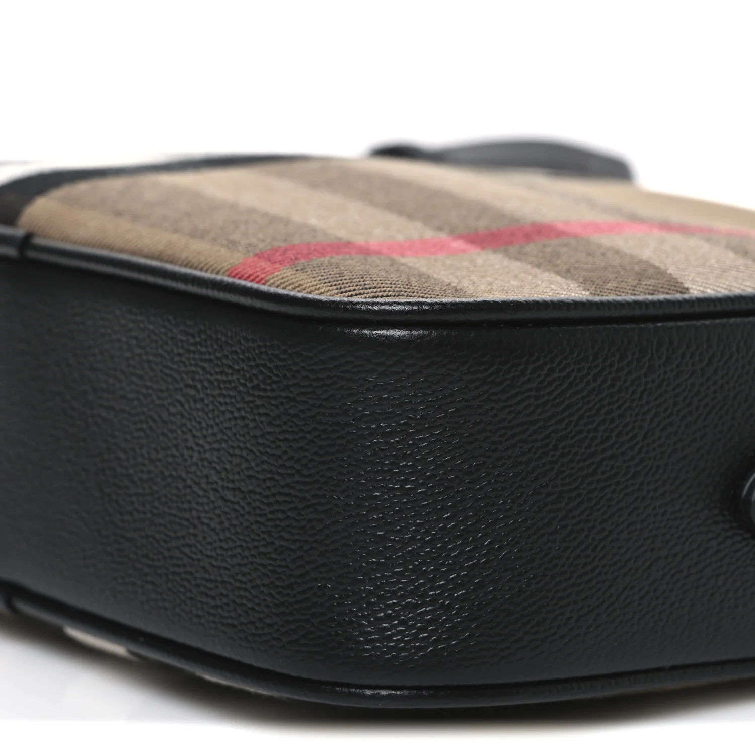 Giant Check Calfskin Small Camera Bag Black - Image 11