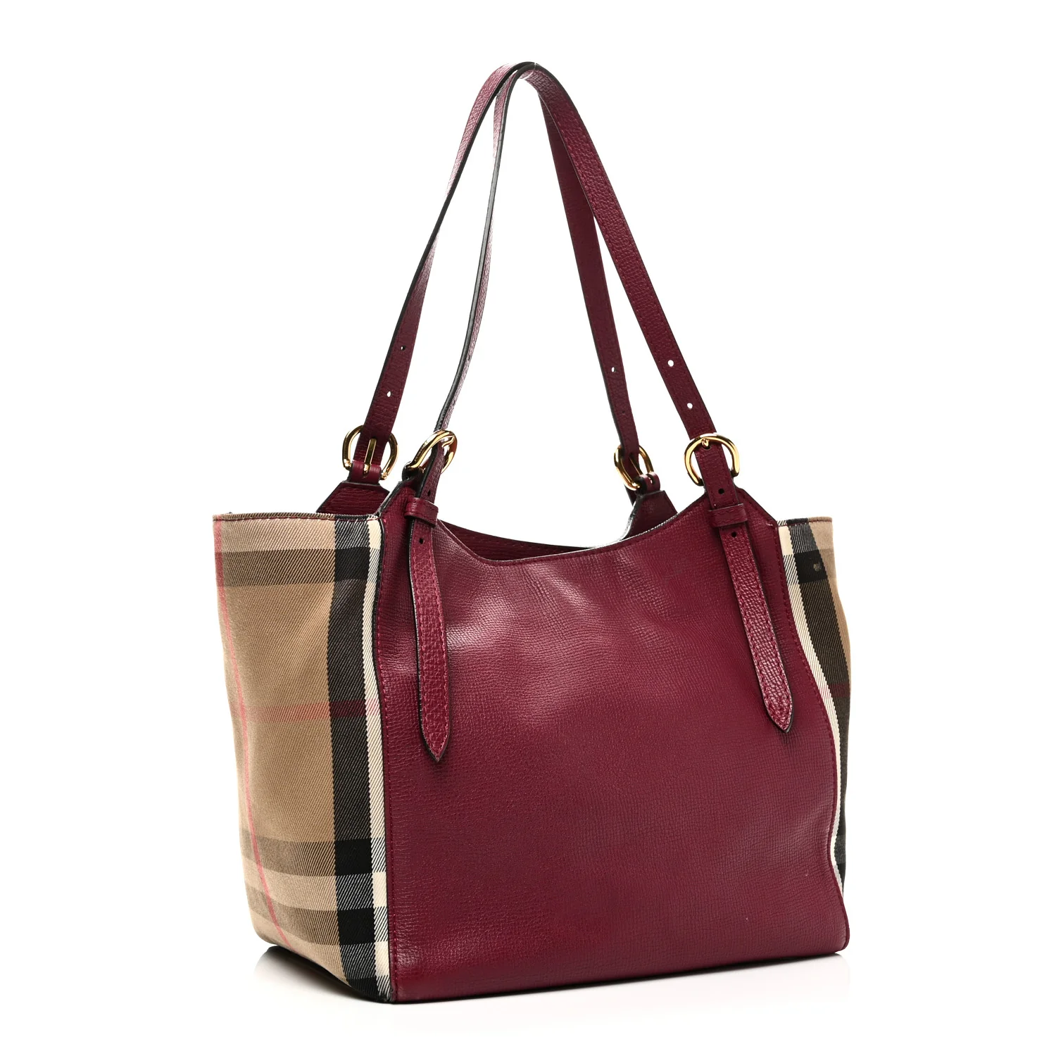Grainy Calfskin House Check Small Canterbury Berry Pink - Image 3