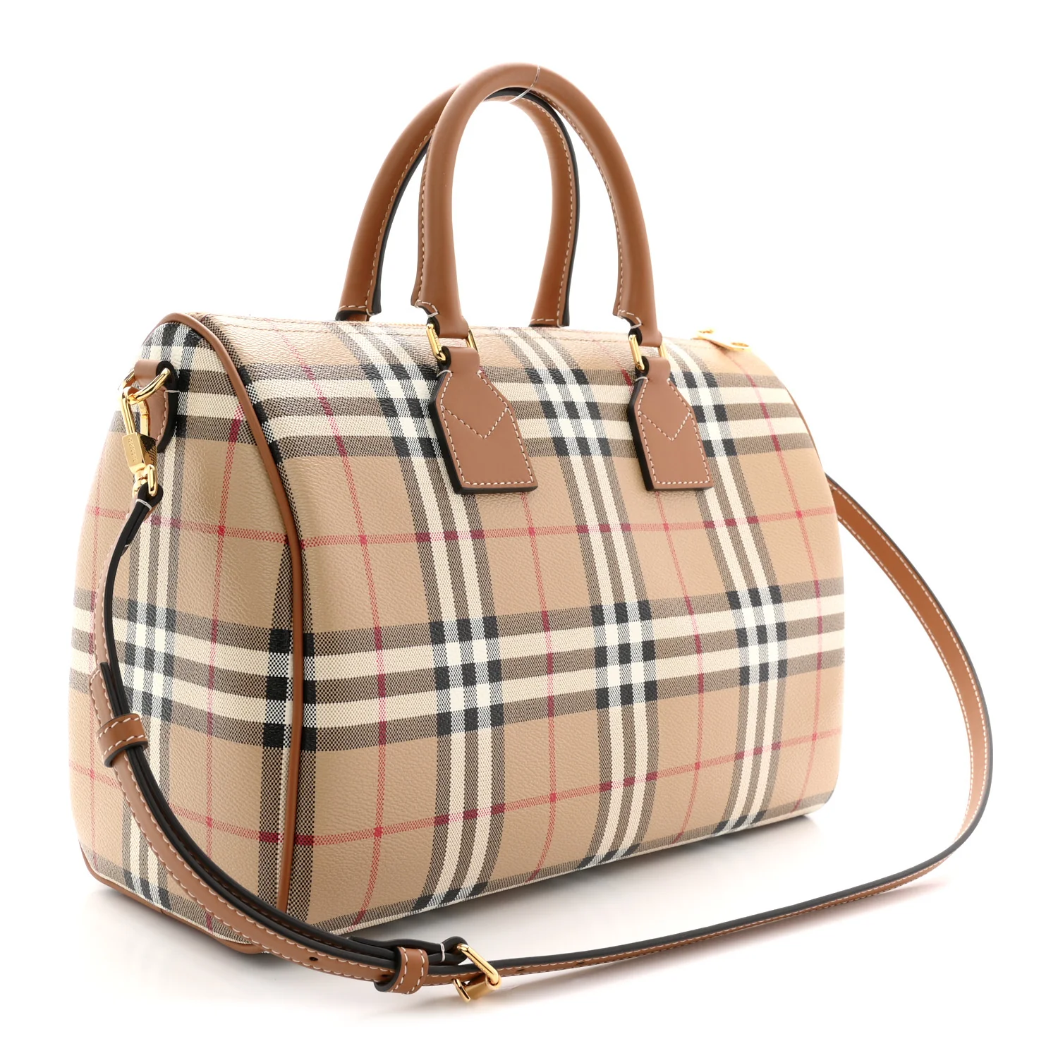 Horseferry Check Medium Bowling Bag Tan - Image 3