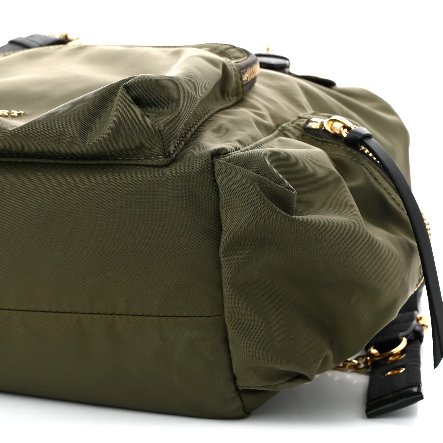 Nylon Large Rucksack Backpack Canvas Green - Image 10