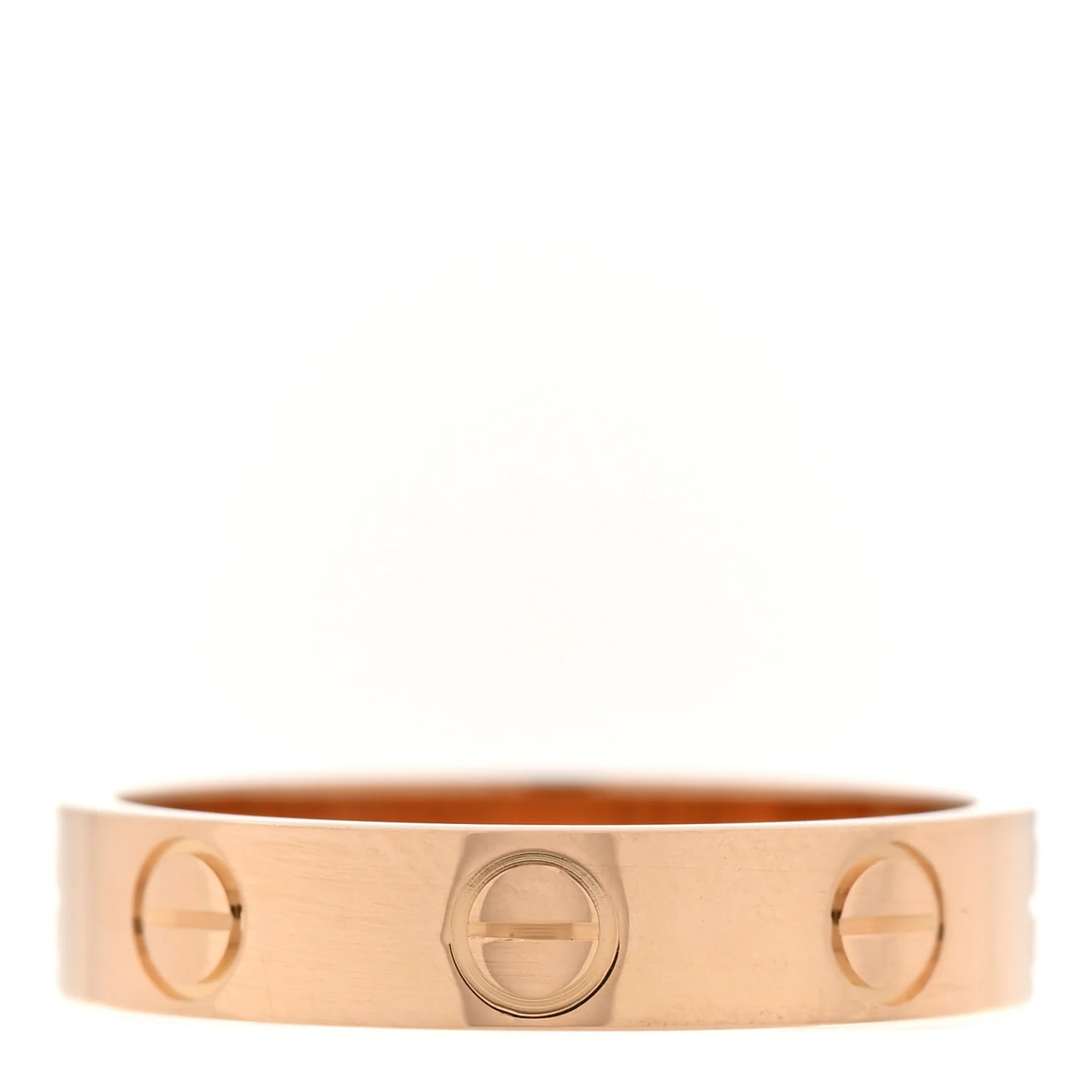 18K Pink Gold 3.5mm LOVE Wedding Band Ring 48 4.5 - Image 3