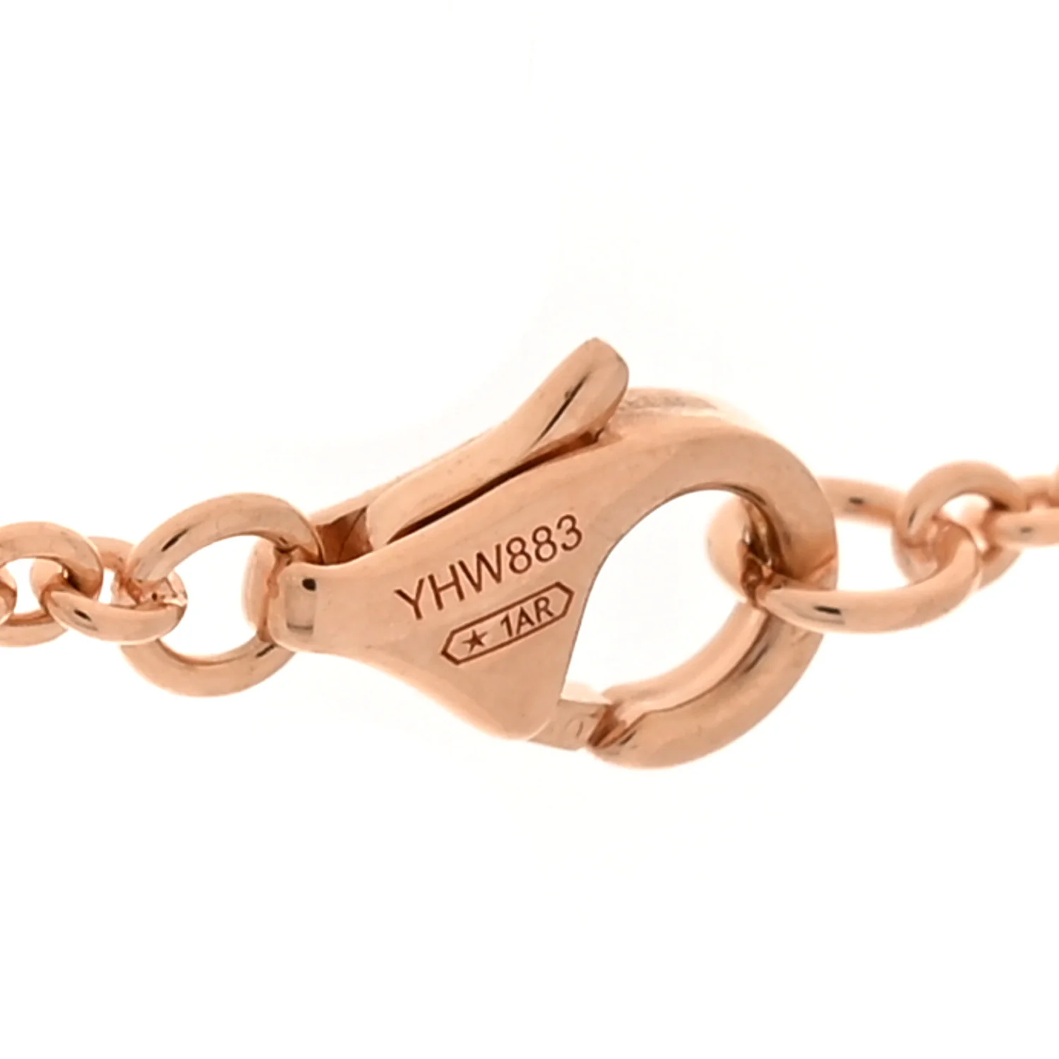 18K Pink Gold Interlocking LOVE Necklace - Image 4