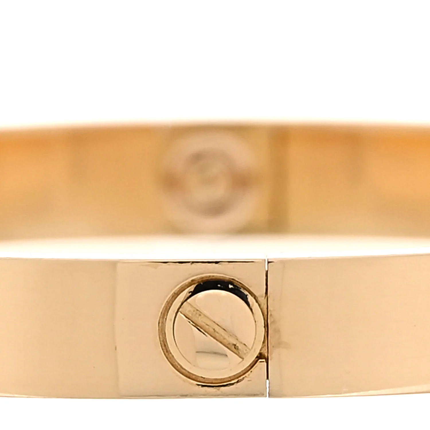 18K Yellow Gold 4 Diamond LOVE Bracelet 17 - Image 4