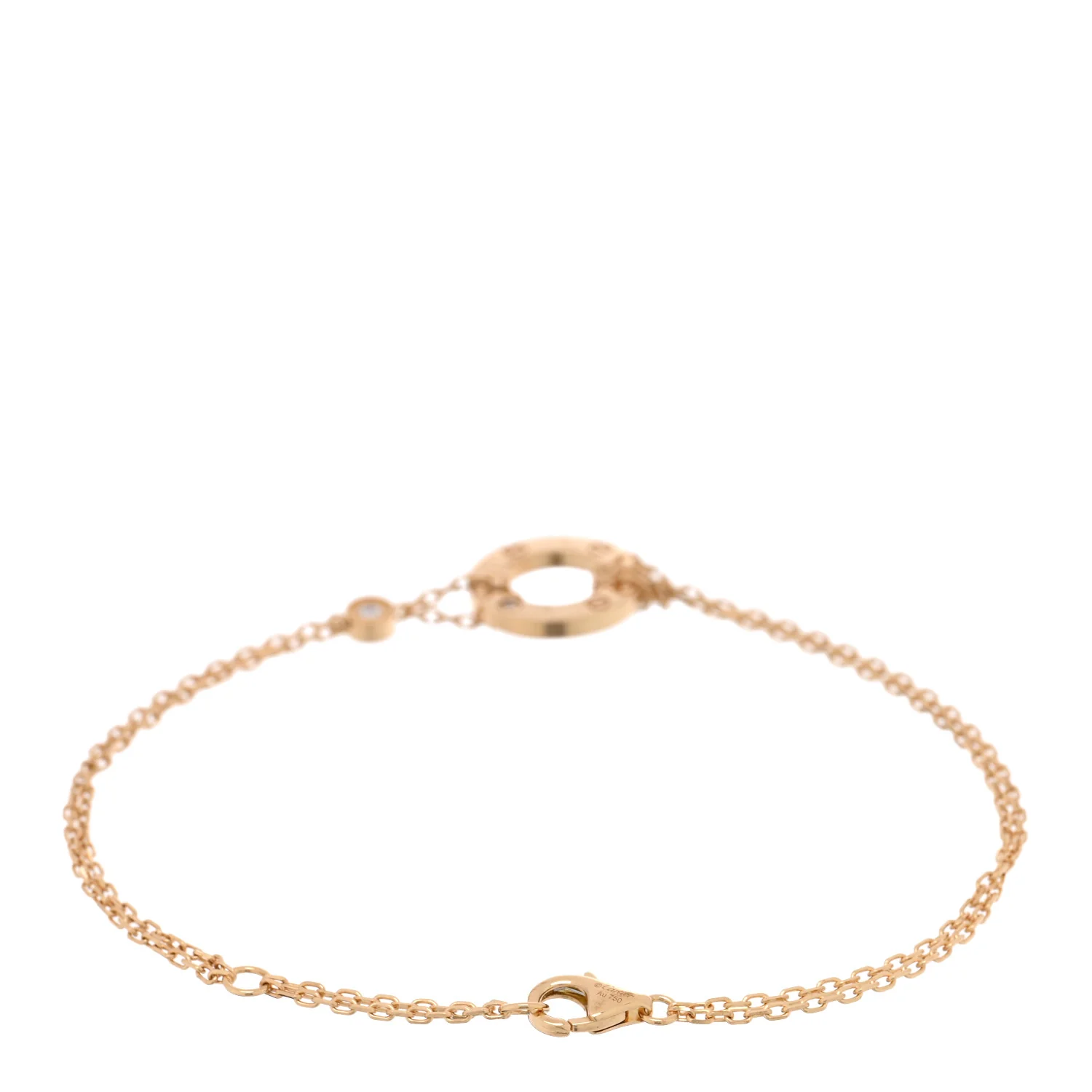 18K Yellow Gold Diamond LOVE Bracelet - Image 2