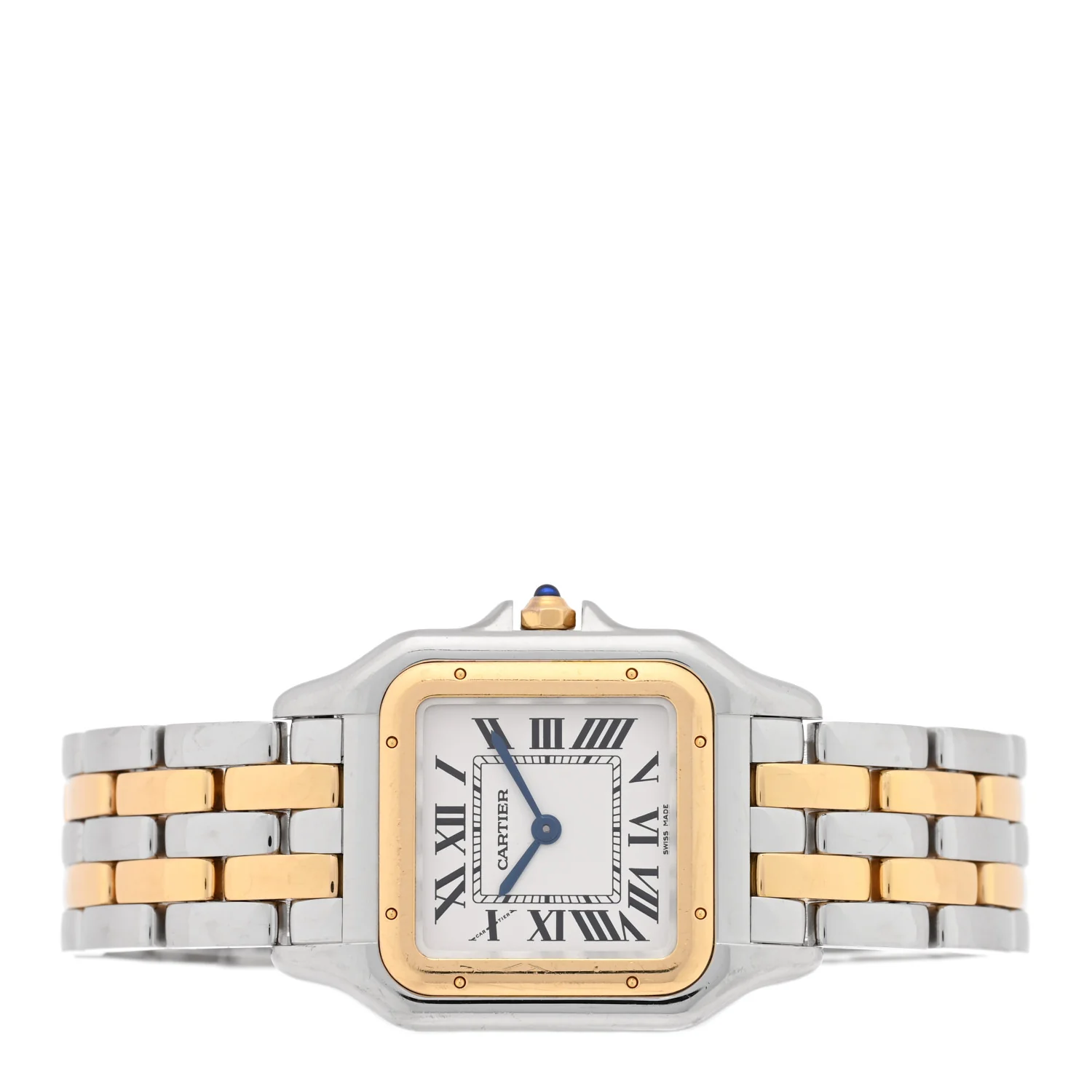 Stainless Steel 18K Yellow Gold 27mm Panthere Quartz Watch - Image 2