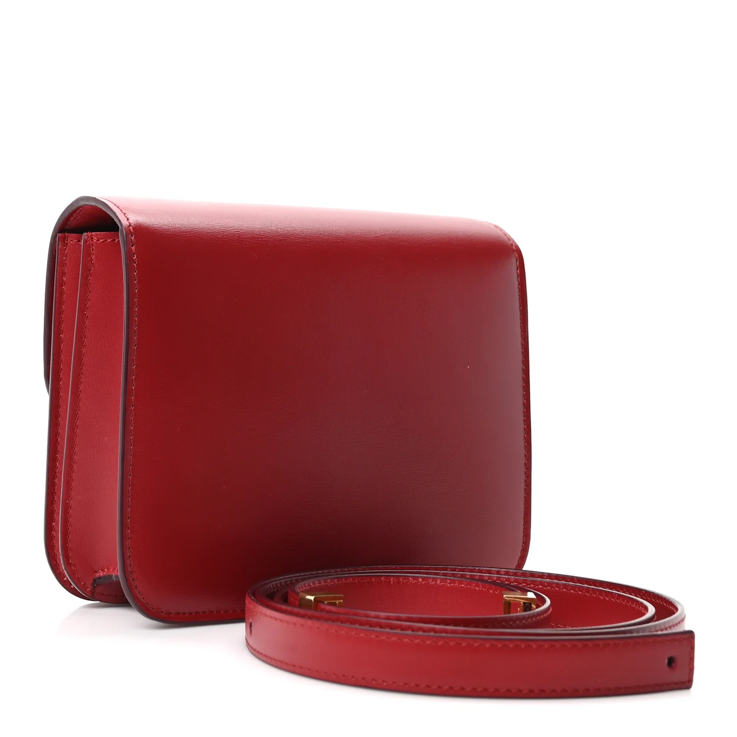 Box Calfskin Teen Classic Box Flap Bag Red - Image 3
