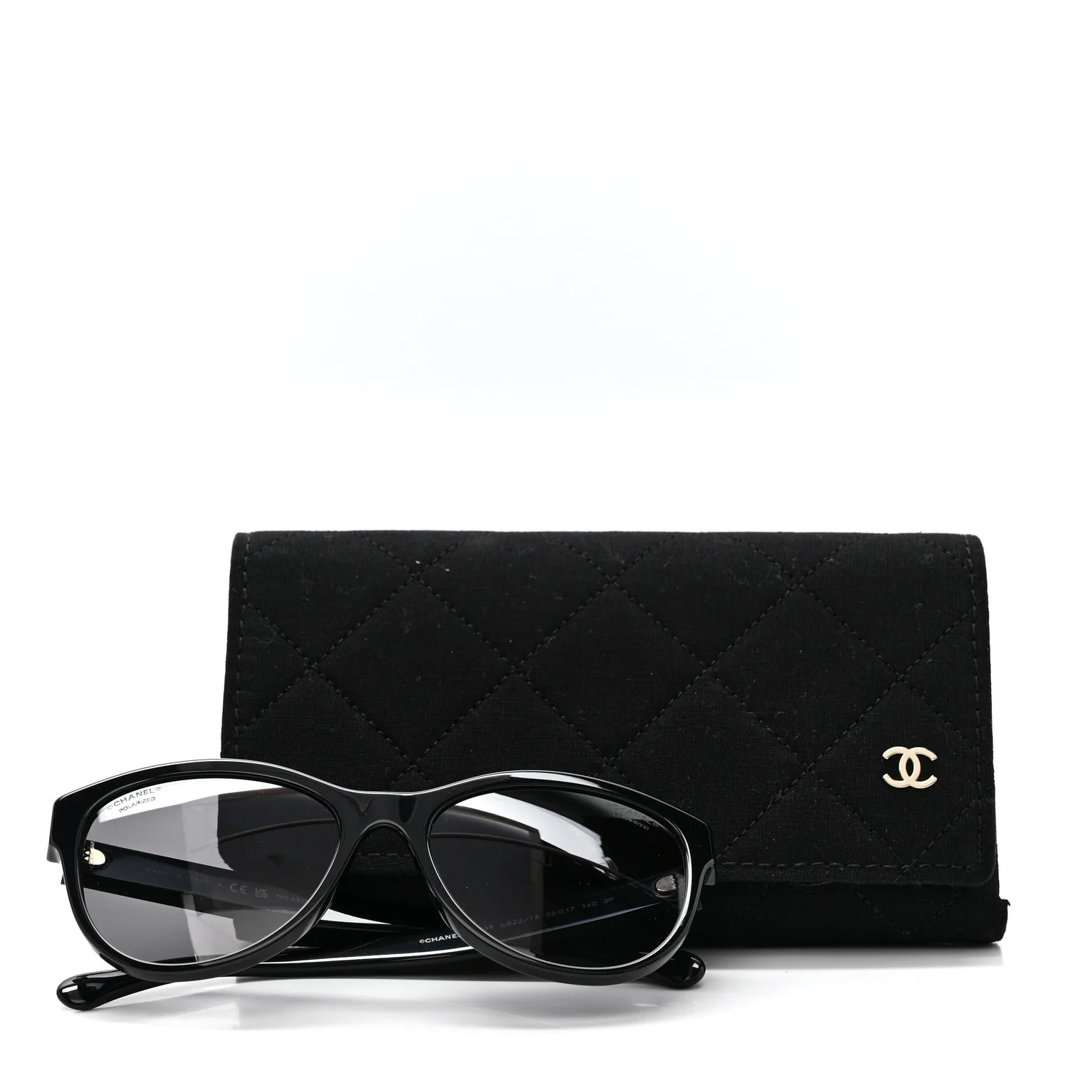 Acetate Pantos Logo Polarized Sunglasses 5458 Black - Image 8