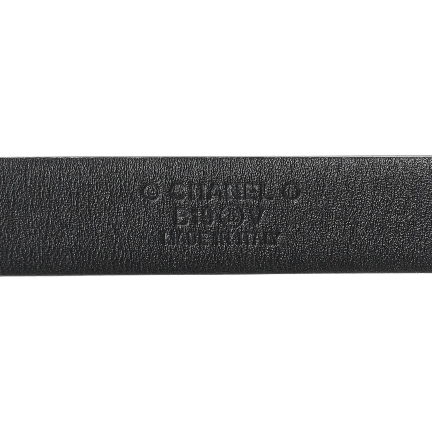 Calfskin Crystal CC Skinny Belt 90 36 Black - Image 3