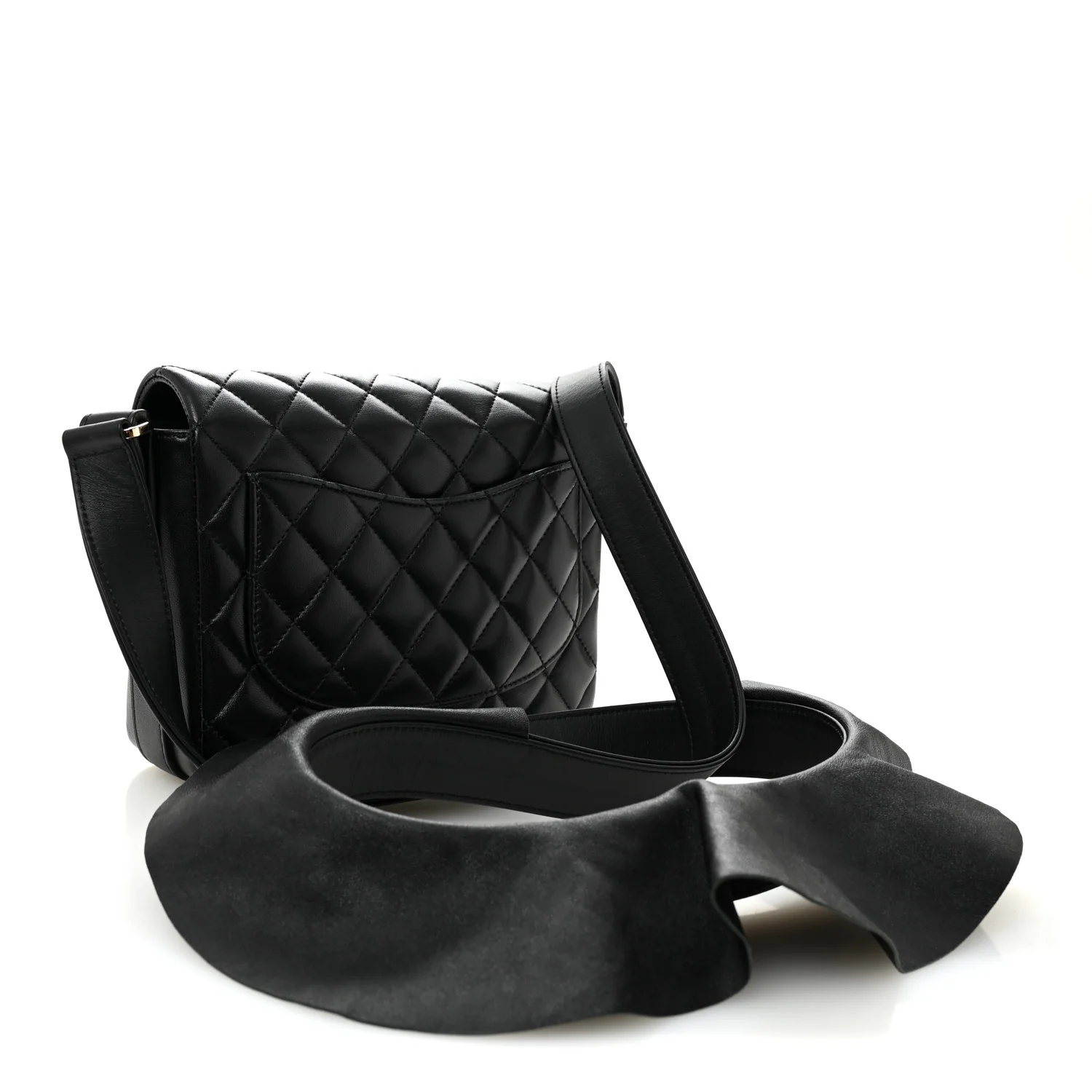 Calfskin Quilted Bolero De Chanel Flap Bag Black - Image 3