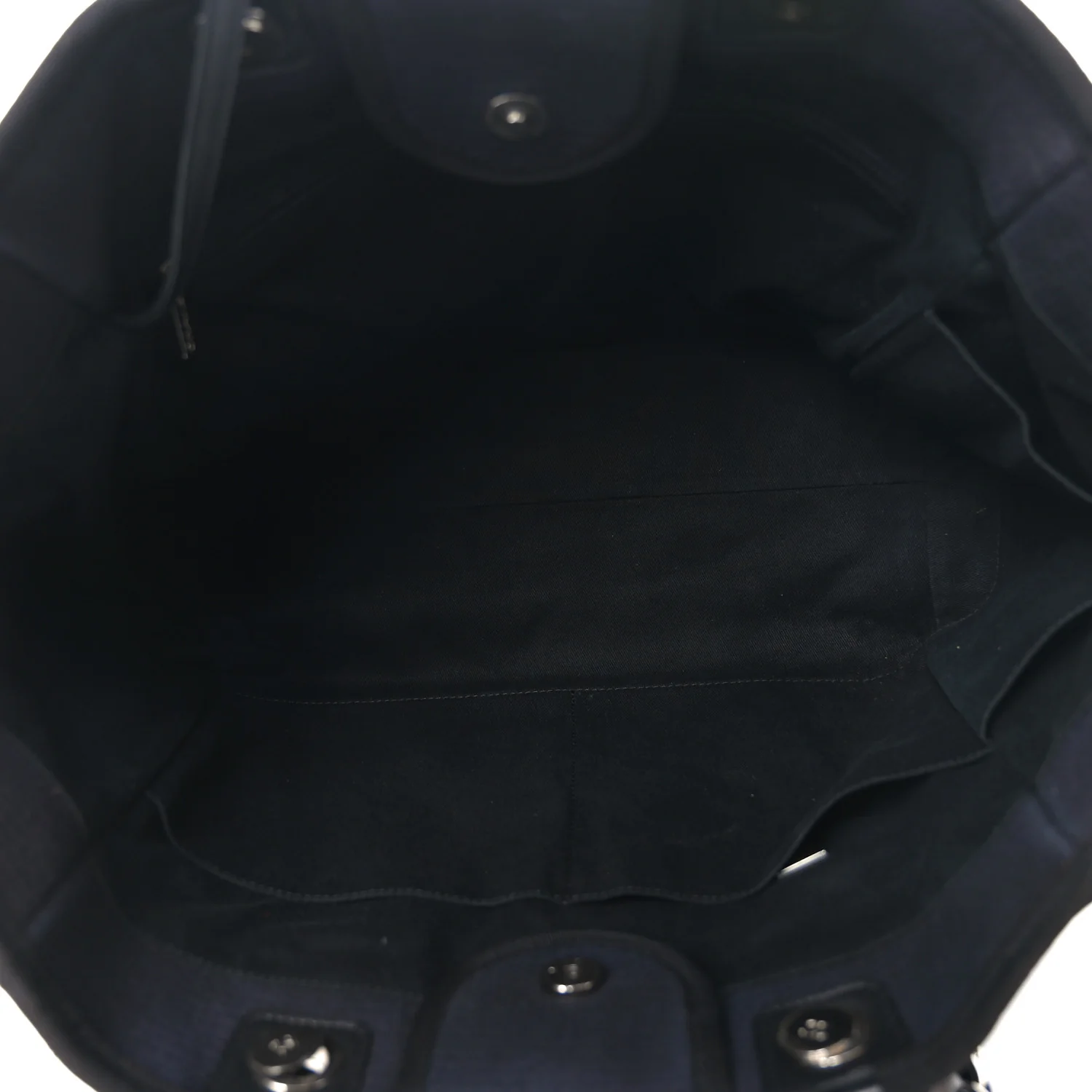 Canvas Medium Deauville Tote Black - Image 5
