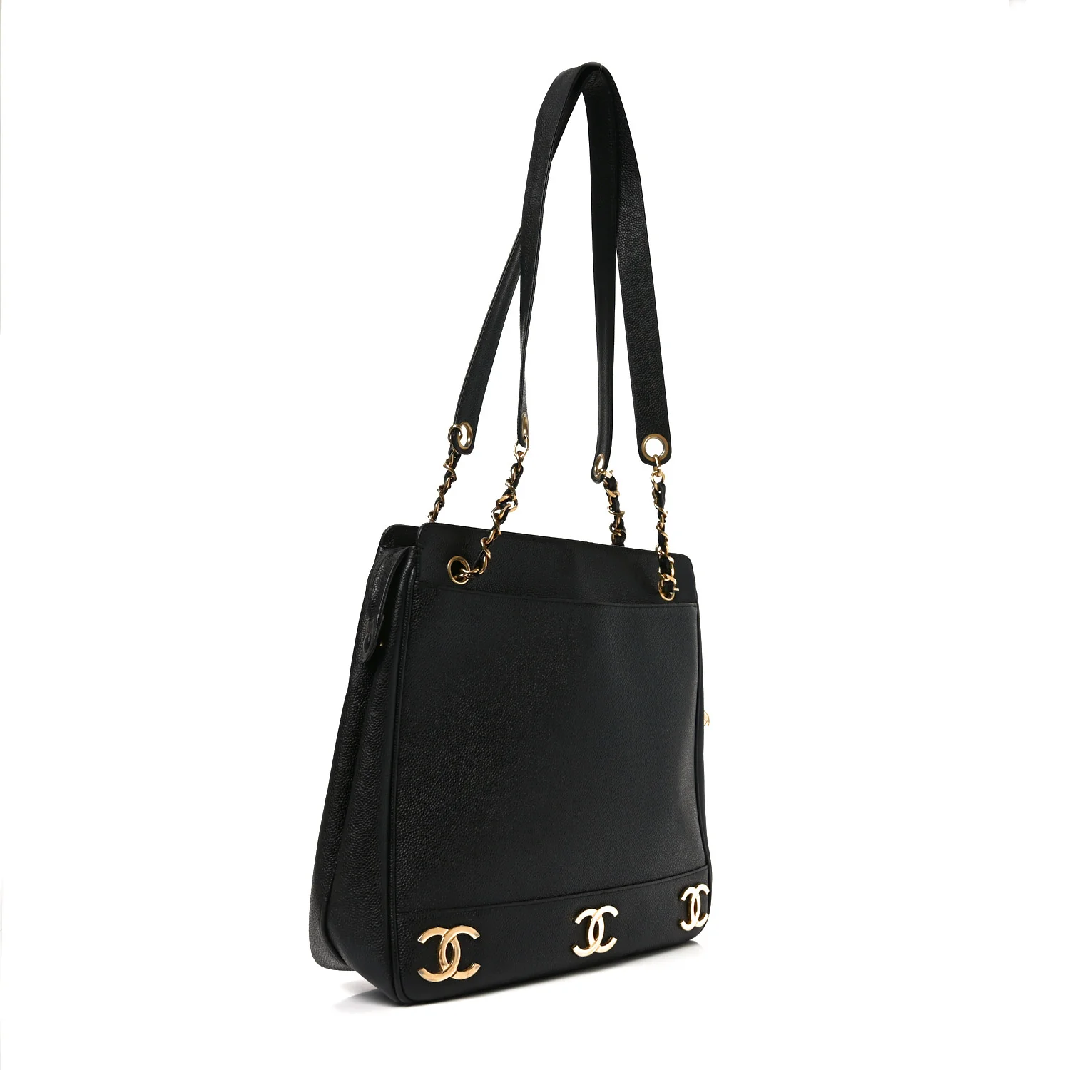 Caviar CC Shoulder Bag Black - Image 3