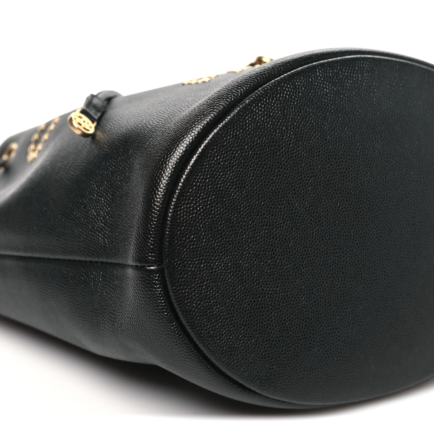 Caviar Deauville Drawstring Bucket Bag Black - Image 10