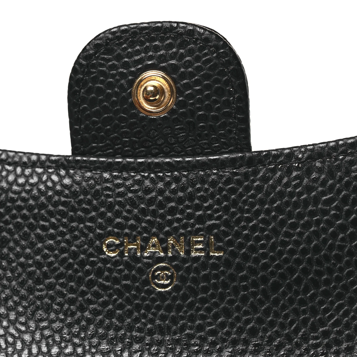 Caviar Quilted Flap Card Holder Wallet Black - Image 6