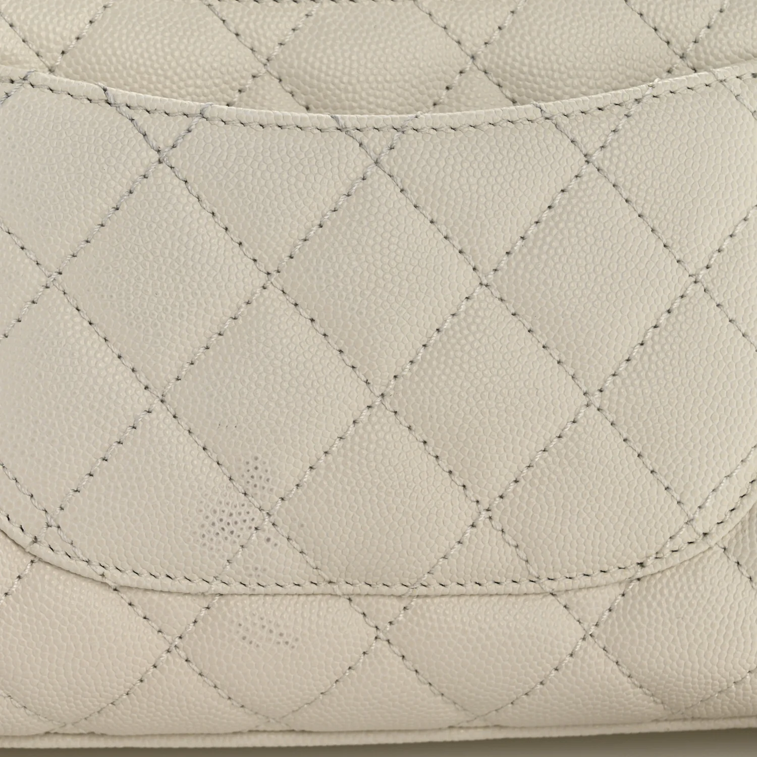 Caviar Quilted Mini Coco Handle Flap White - Image 11
