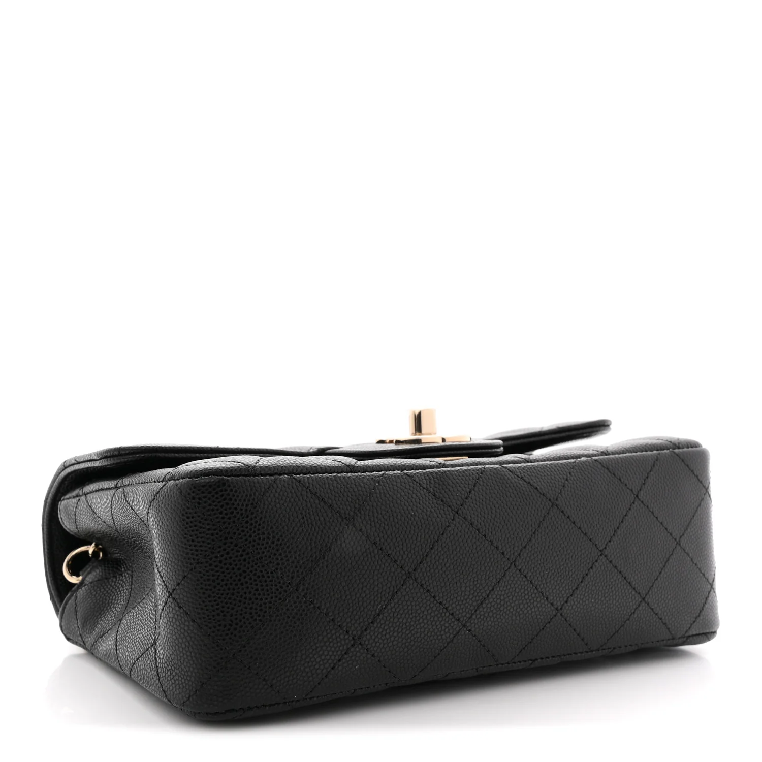 Caviar Quilted Mini Rectangular Flap Black - Image 4
