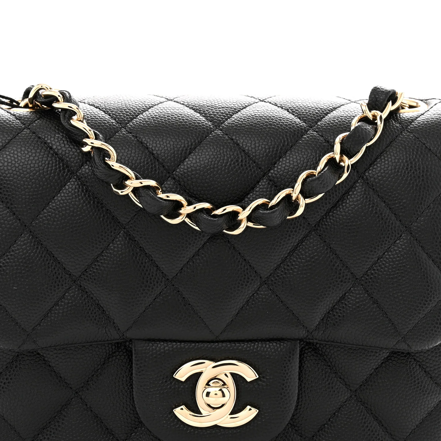 Caviar Quilted Mini Square Flap Black - Image 8