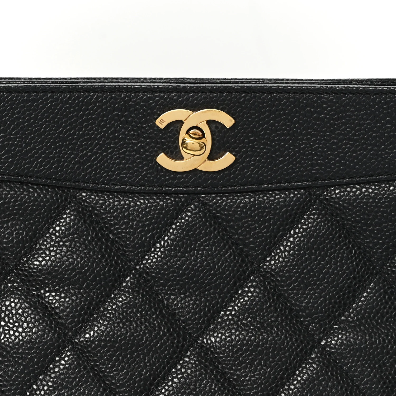 Caviar Quilted Shoulder Bag Black - Image 8