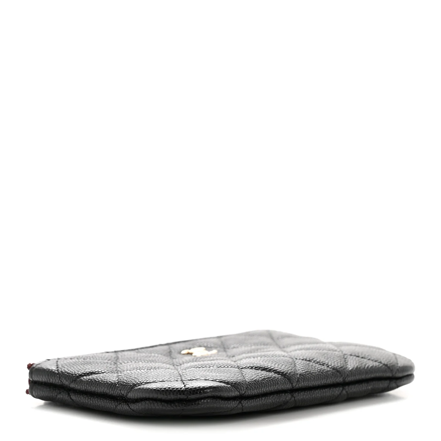 Caviar Quilted Small Cosmetic Case Black - Image 4