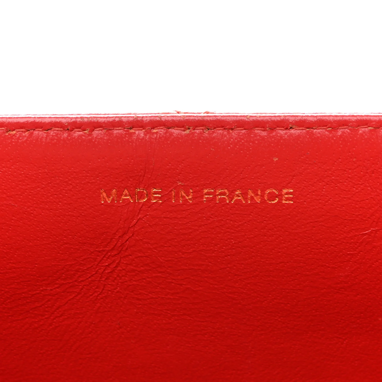 Caviar Stitched Flap Shoulder Bag Red - Image 7