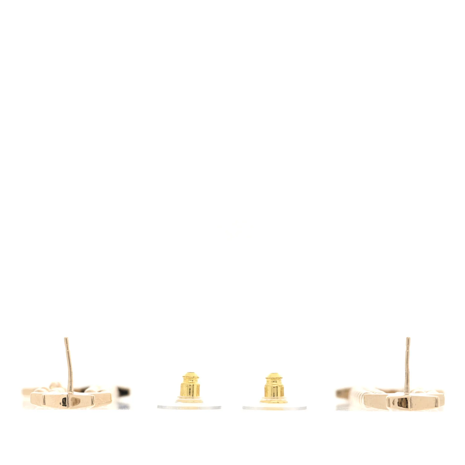 Crystal CC Star Chain Drop Earrings Gold - Image 4