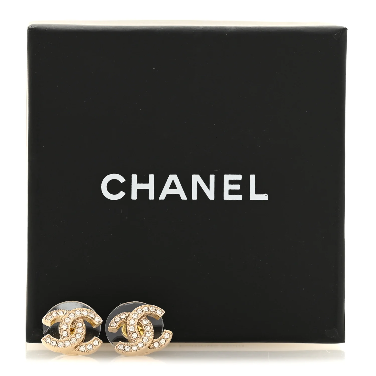 Crystal Mini Timeless CC Earrings Gold - Image 5