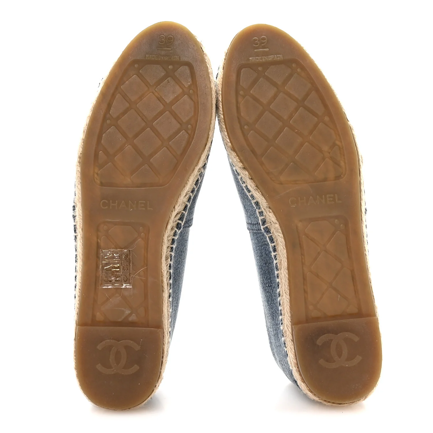 Denim CC Espadrilles 39 Blue Black - Image 6
