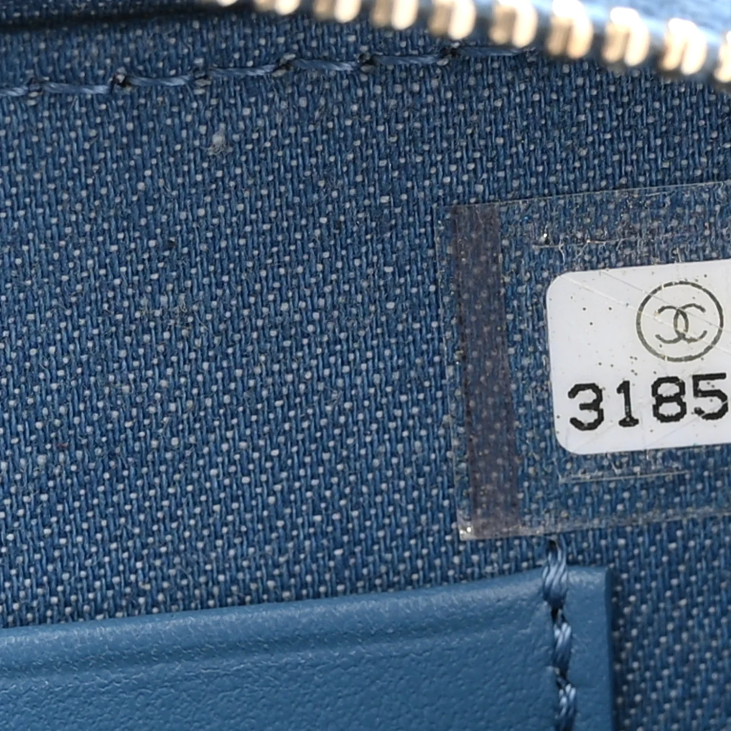 Denim Quilted CC Pearl Crush Camera Case Blue - Image 7