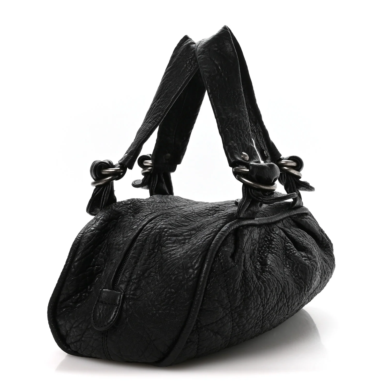 Distressed Lambskin Le Marais Bowler Black - Image 3