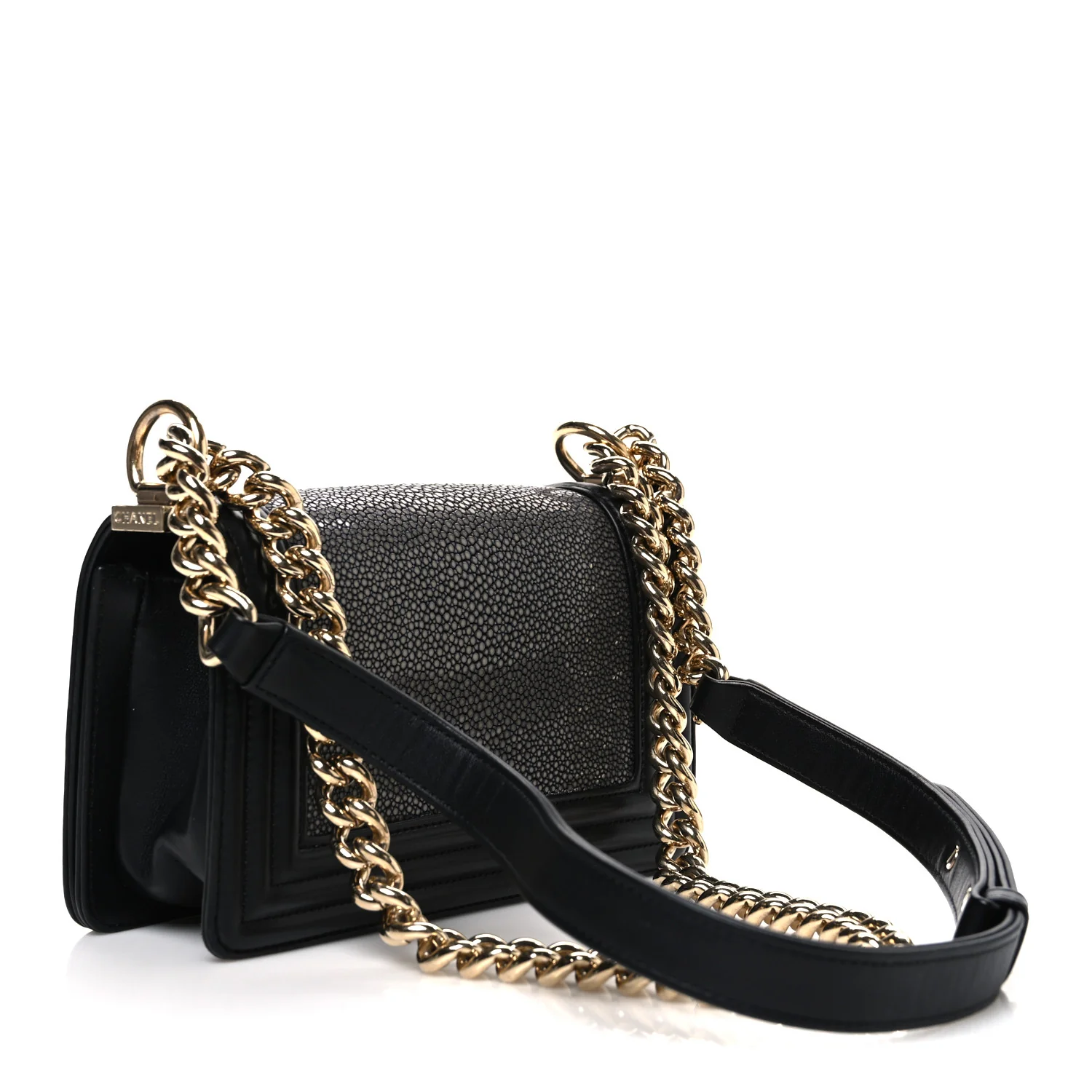 Galuchat Stingray Small Boy Flap Black - Image 3