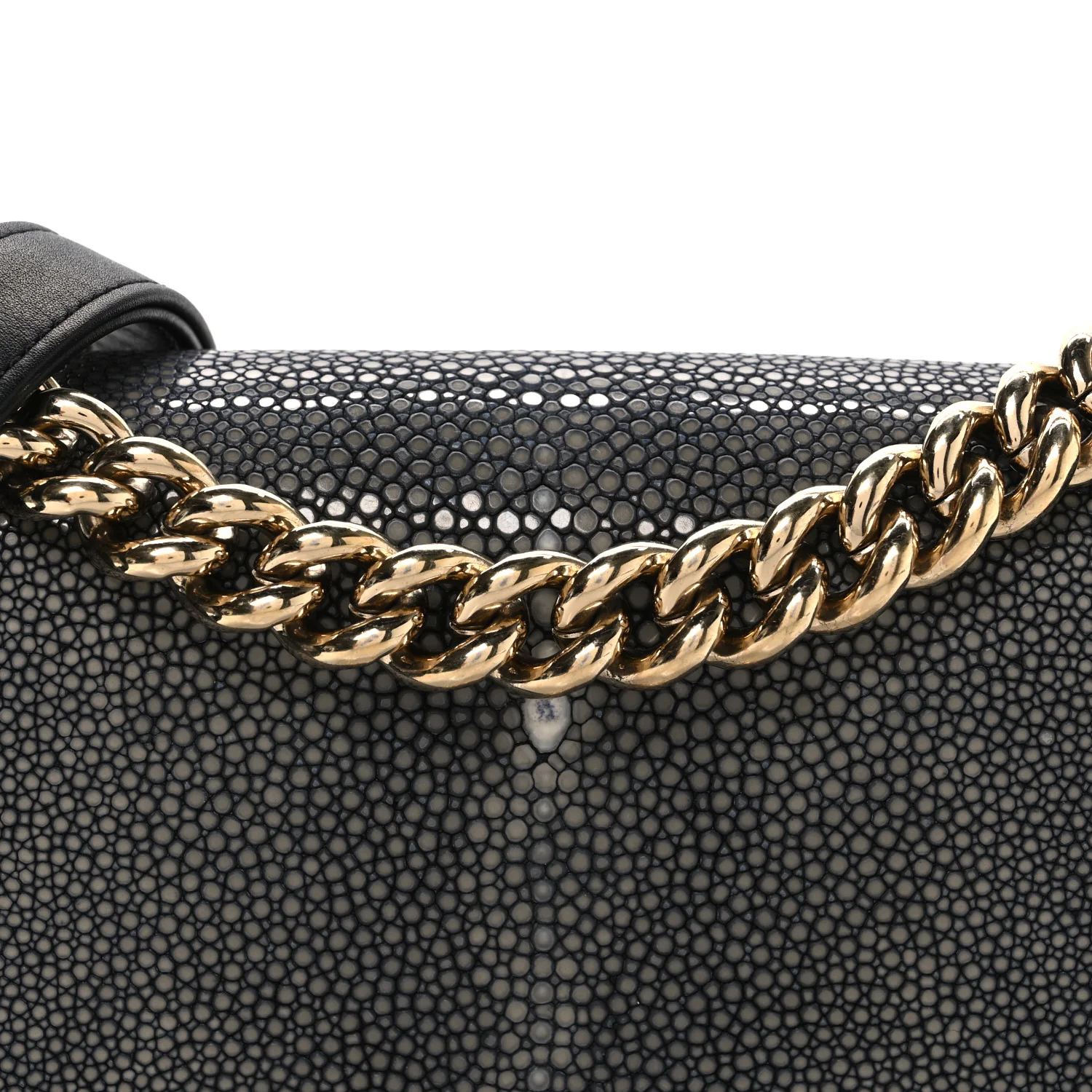 Galuchat Stingray Small Boy Flap Black - Image 8
