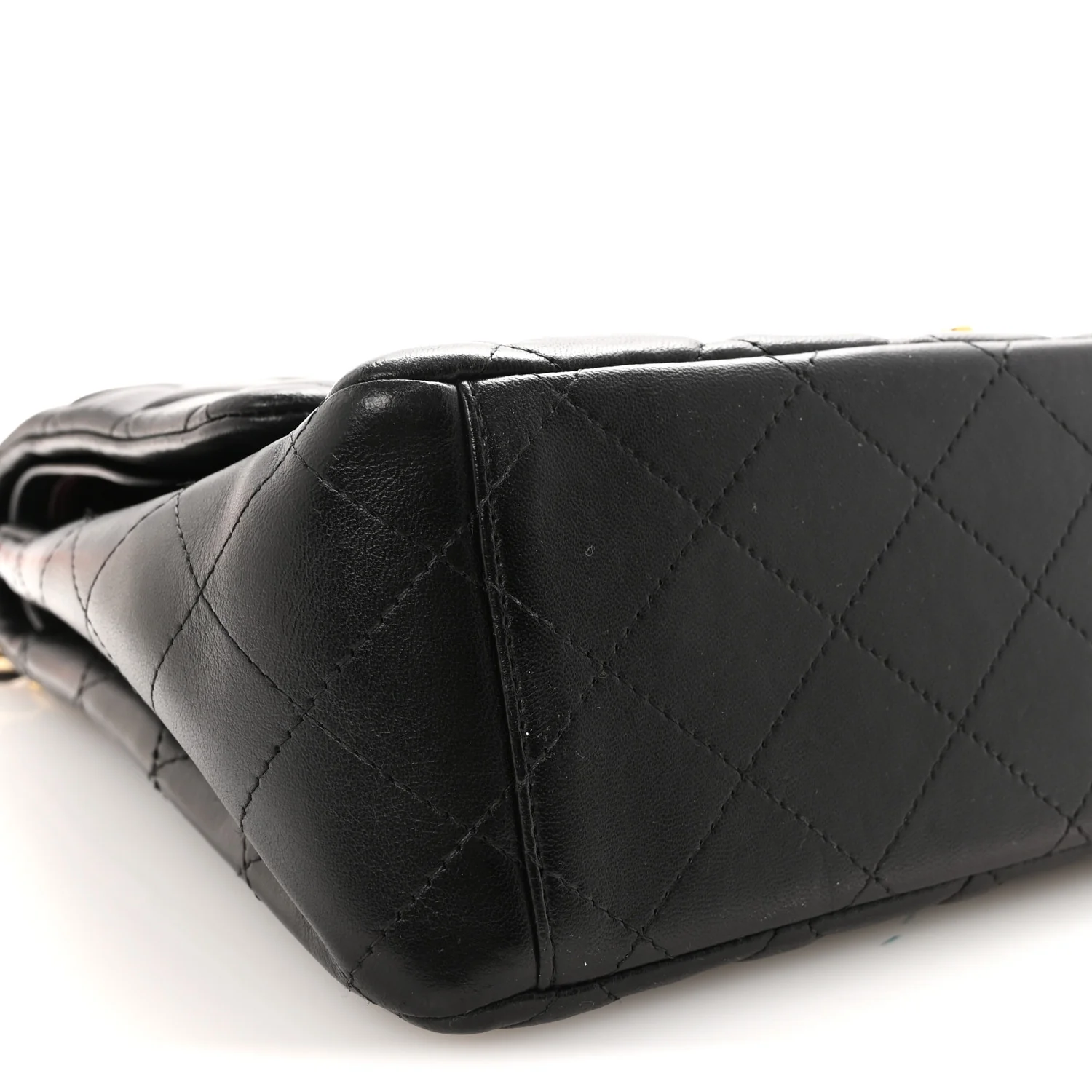 Lambskin Quilted Maxi Double Flap Black - Image 9