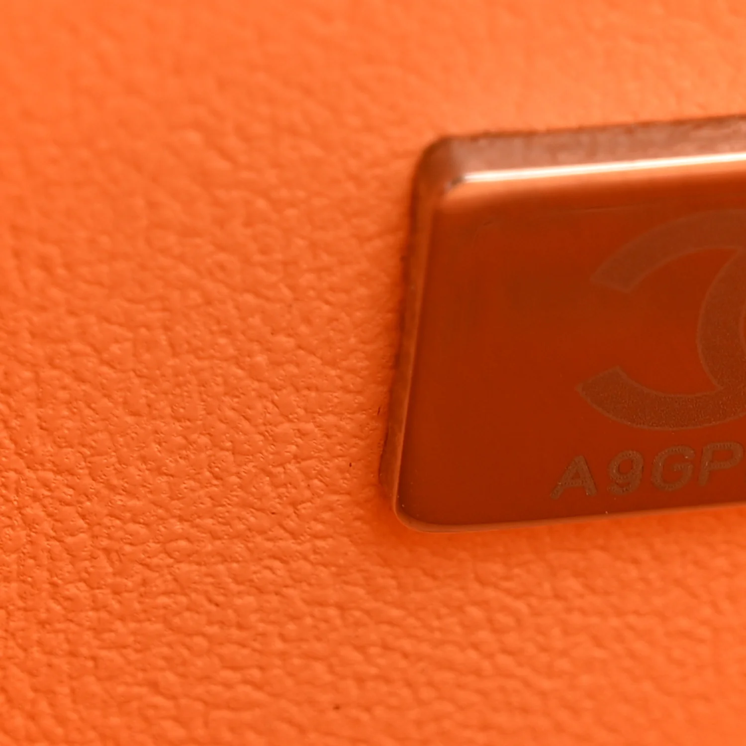 Lambskin Quilted Mini Rectangular Flap Orange - Image 7