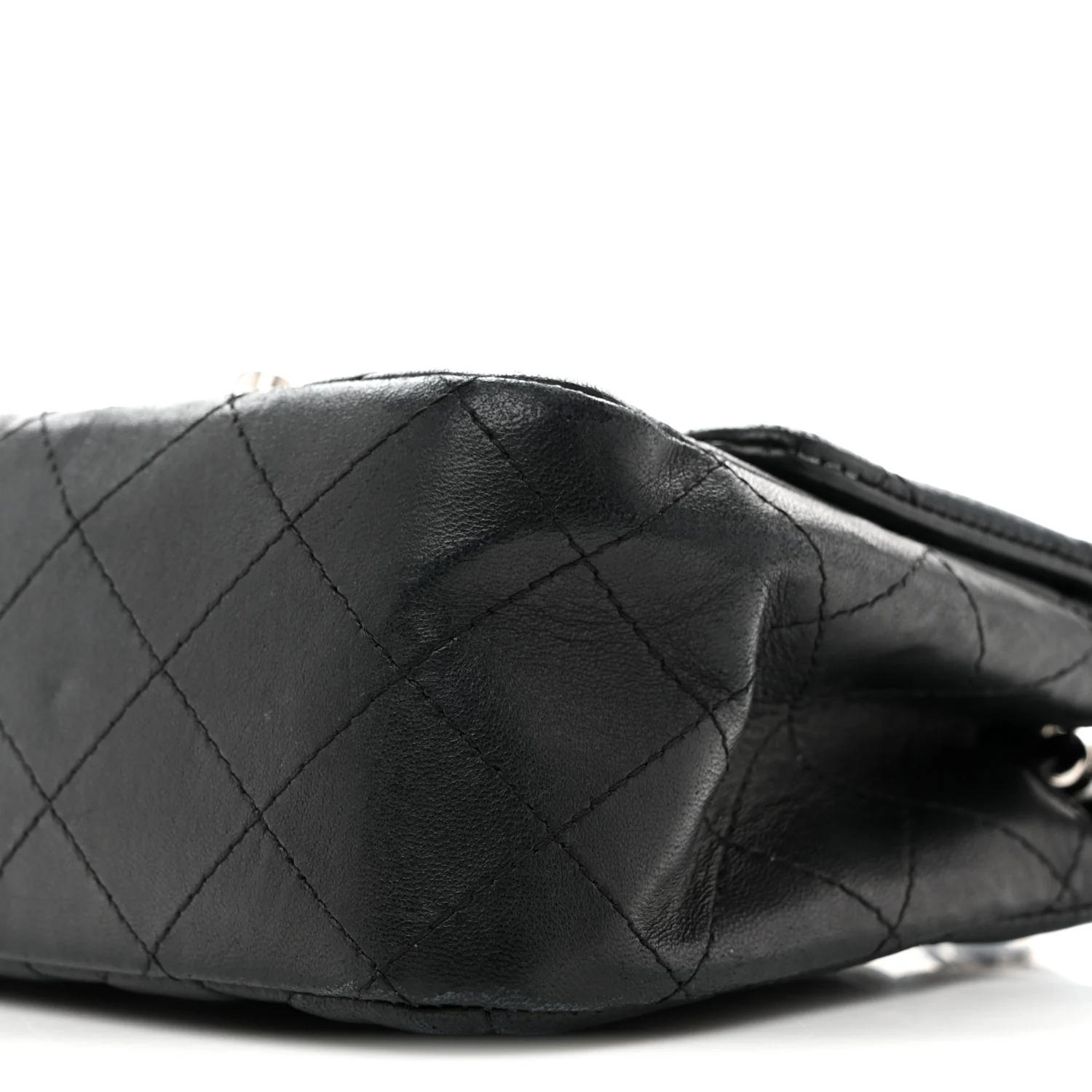 Lambskin Quilted Mini Square Flap Black - Image 9