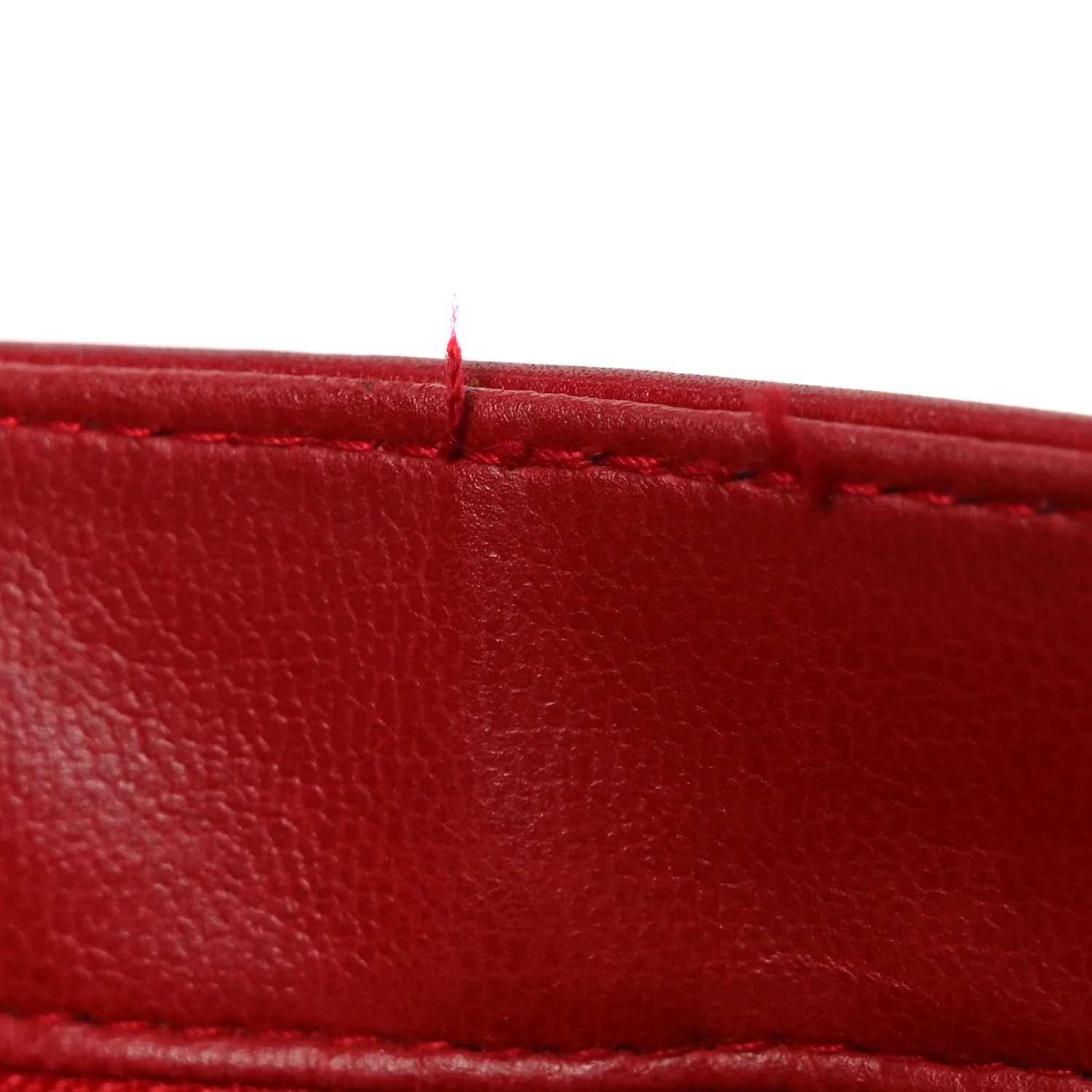 Lambskin Quilted Single Flap Red - Image 11