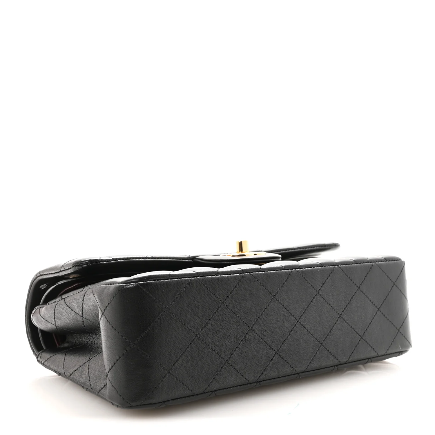 Lambskin Quilted Small Double Flap Black - Image 4