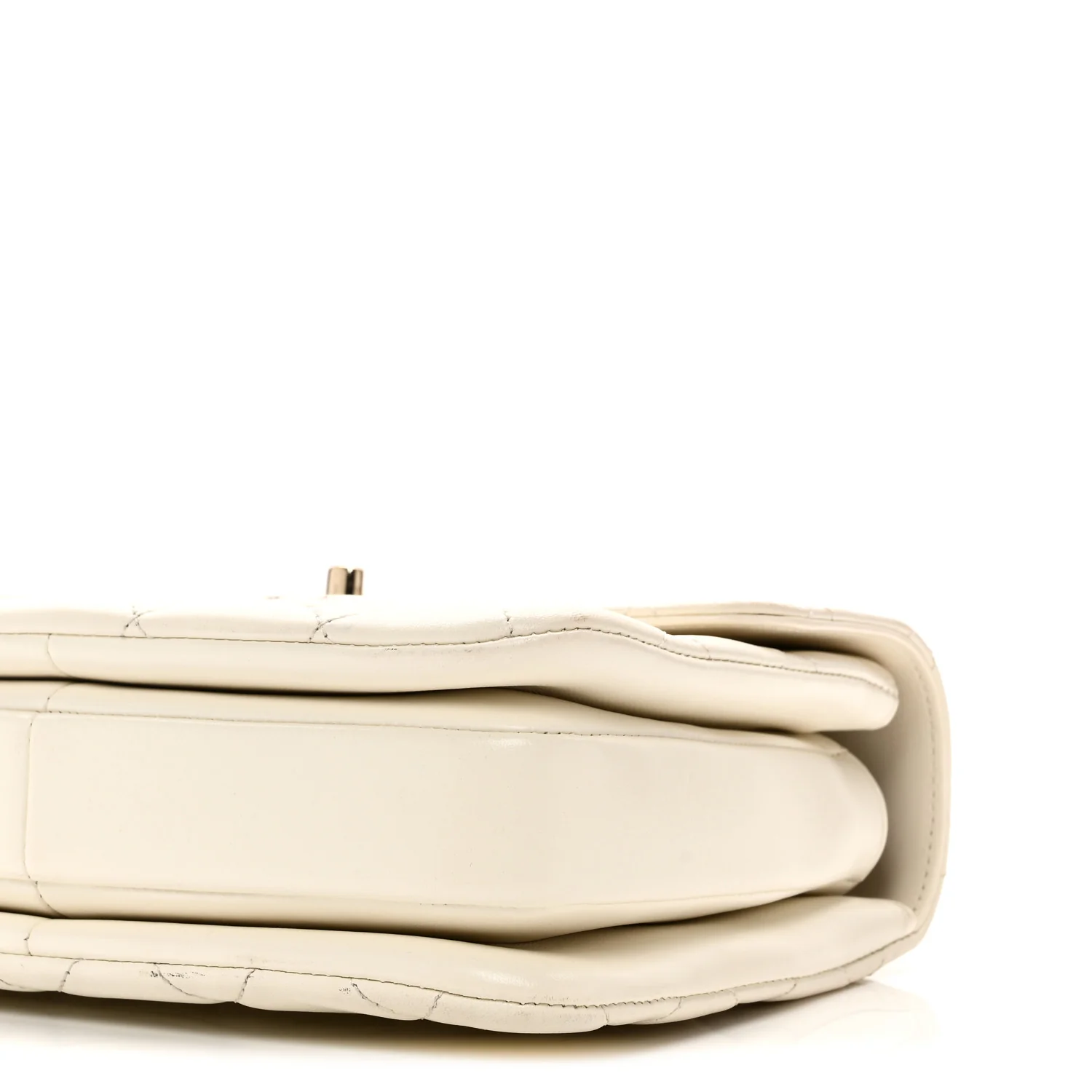 Lambskin Quilted Small Trendy CC Dual Handle Flap Bag White - Image 10