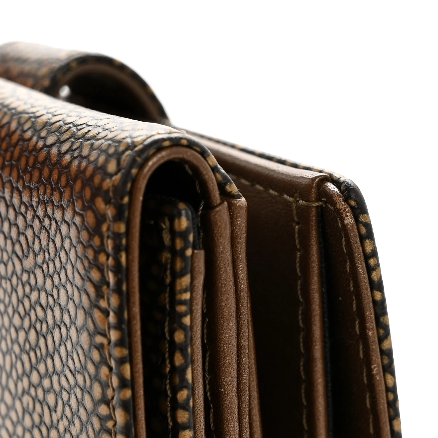 Metallic Caviar Timeless CC Compact Wallet Bronze - Image 10