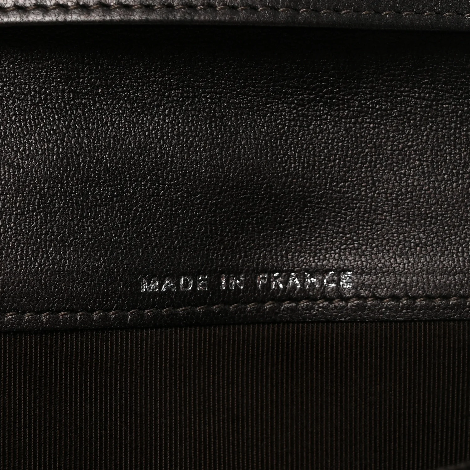 Metallic Lambskin Quilted Yen Wallet Grey - Image 7