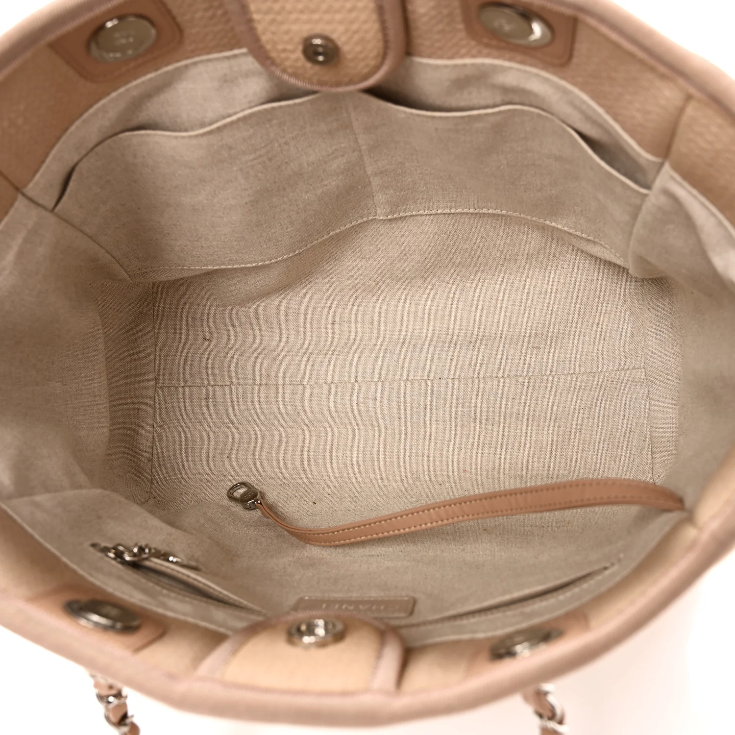Mixed Fibers Small Deauville Tote Beige - Image 5