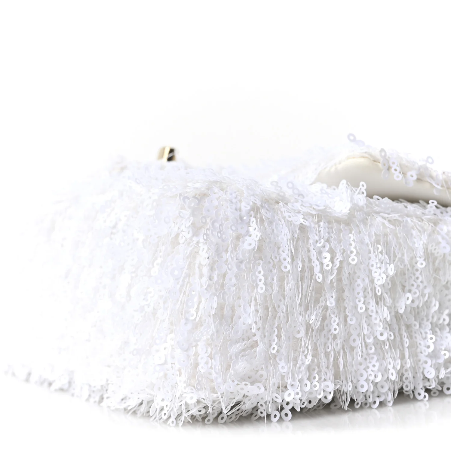 Sequin Mini Rectangular Flap White - Image 10