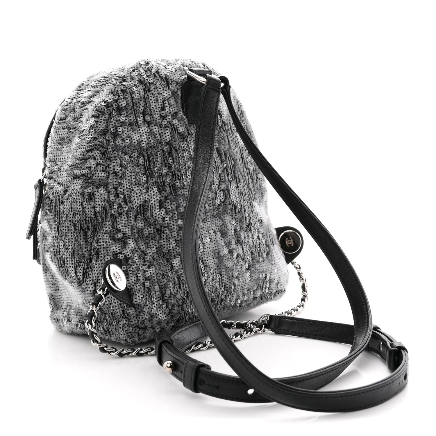Sequin Waterfall Backpack Grey - Image 3