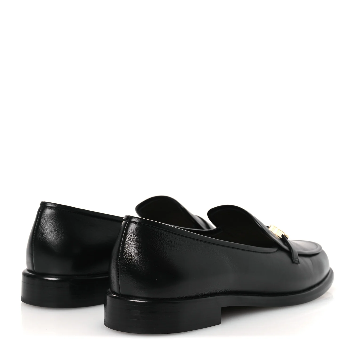 Shiny Calfskin CC Moccasins 41 Black - Image 5
