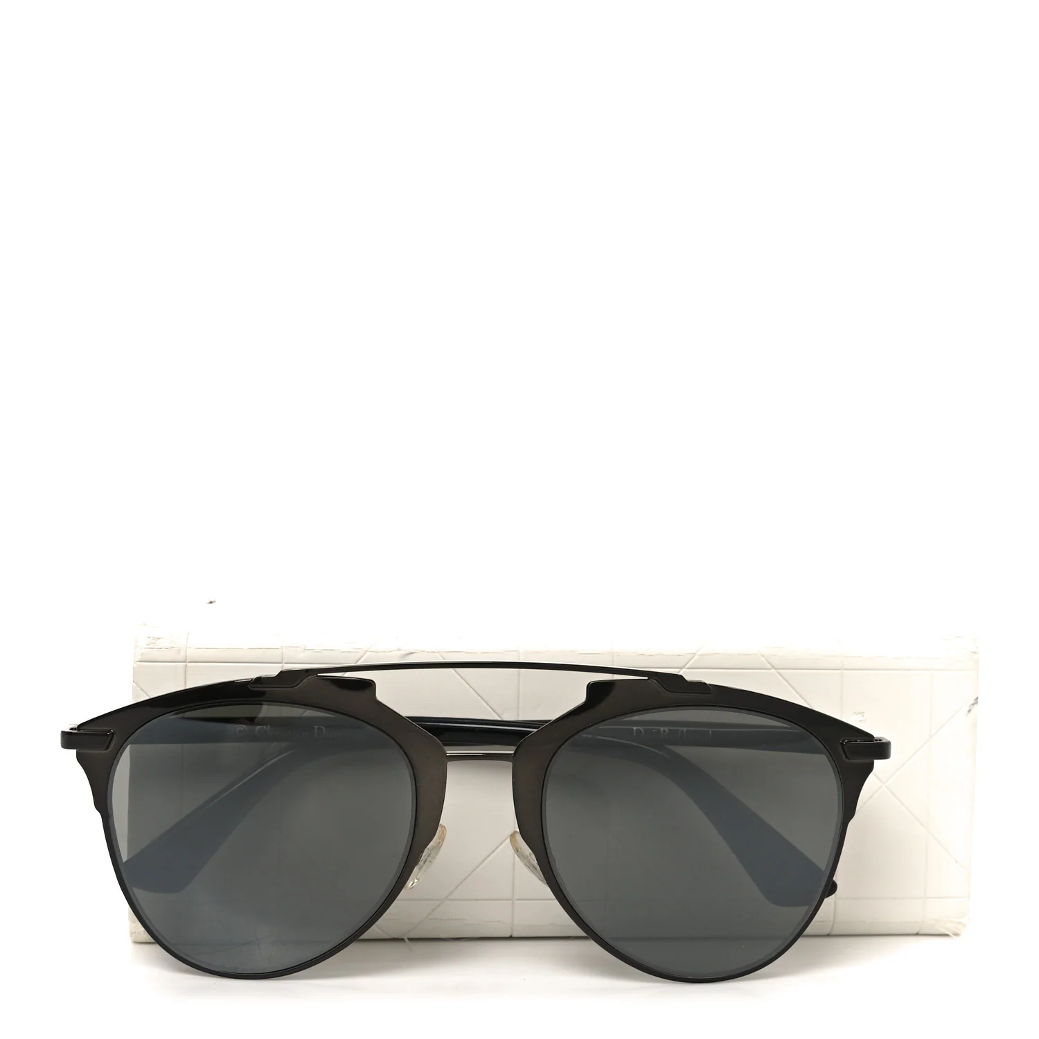 Reflected Prism Mirrored Sunglasses Black - Image 8